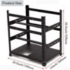 Nisorpa Mining Rig Frame for 12 GPU, 3 Layers Steel Open Air Miner Rig Case Rack for Crypto Coin Currency Bitcoin Dual Power ATX Motherboard Bracket, Mining Case Server Rack ETH ETC ZEC Mining Tools - Image 3