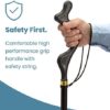 walking cane for men and walking canes for women special balancing - cane walking stick have 10 Adjustable Heights - self standing folding cane, portable collapsible cane, Comfortable - Image 6