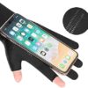 Elastic Summer Gloves for Men, Non-Slip Anti-UV Breathable Gloves, Sunscreen Ice Silk Cooling Thin Fingerless Mittens for Driving Bike Cycling - Image 5