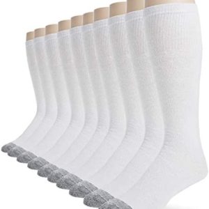 Fruit of the Loom mens Cushioned Durable Cotton Work Gear Socks With Moisture Wicking