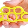 HOME-X Silicone Finger Exerciser, Grip Strength Trainer and Hand Exerciser, Silicone Finger Trainer and Hand Strengthener, Set of 2, 3" L x 1 ½" W x ¾" H, Red and Yellow - Image 5
