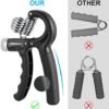 Adjustable Grip Strength Trainer, Strength Exerciser for Finger Hand Wrist and Forearm, hand gripper for therapy，Suitable for Home Gym Athlete Training and Rehabilitation Training - Image 3