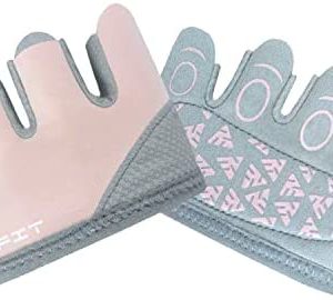 Aerial Yoga Training Special Four-Finger Gloves Ladies Non-Slip Fitness Horizontal Bar Outdoor Riding Sports Half Palm Sheath Pink