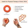 OVERNEWS Hand Strengthener, Finger Grip Exerciser, Therapy Rings for Strength Wrist Trainer (Orange) - Image 5