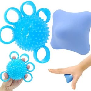 Hand Exerciser Ball, Hand Grip Strengthener Finger Exerciser Stretchable Training Ball for Hand Cramps Recovery Finger Physical Training, with Hand Massage Relaxation Ball