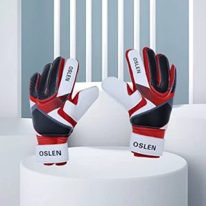 Soccer Goalkeeper Gloves Football Goalie Strong Grip Gloves with Double Wrist Protection and with Embossed Non-Slip Wear Resistant Latex Palm and Soft PU Hand Back for Youth,Adult