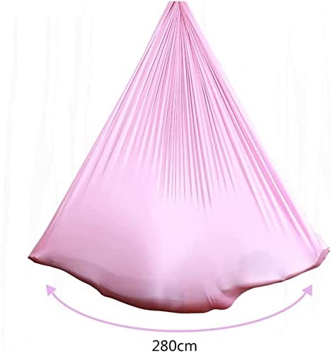 LJYT Yoga Swing Set, Aerial Yoga Hammock Hammock/Sling/Inverted Tool, Elastic Hanging Color Cloth Suitable for Home or Gym Fitness, Family, Increase Flexibility (Color : B) - Image 4
