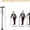 Folding Walking Cane with LED Light by Ohuhu, Adjustable Canes and Walking Stick with Carrying Bag for Men and Women Sturdy and Lightweight Portable Folding Walking Cane for Fathers Mothers Gifts - Image 4