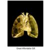 Abstract Human Anatomy Wall Art Poster Set- Gift for Doctor, Nurse, Physicians Assistant, RN - Modern Black and Gold Room Decor Home Decorations Set for Medical Office - Heart, Skull, Lungs, Brain - Image 5