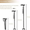 BeneCane Walking Cane Adjustable Cane Flexible Walking Cane with LED Light Lightweight Sturdy Portable Walking Stick - Balancing Mobility Aid for Men Women Seniors Comfortable Handle(Pink) - Image 3