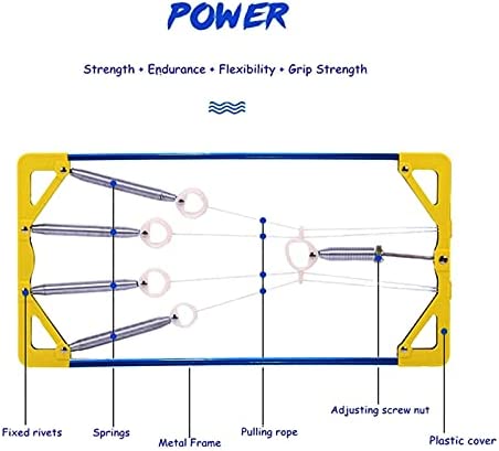 Jinyun Finger Exerciser & Hand Strengthener Expert Grip Strength Training for Athletes, Musicians & Physical Therapy (Metal Blue + Yellow Cover) - Image 3