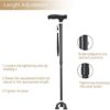 BeneCane Walking Cane Adjustable Cane Flexible Walking Cane with LED Light Lightweight Sturdy Portable Walking Stick - Balancing Mobility Aid for Men Women Seniors Comfortable Handle(Pink) - Image 4