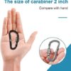 Zalava 6pcs 2”D-Clip Durable Locking Carabiner Keychain Clip,Keychain Clip Hook - Image 3