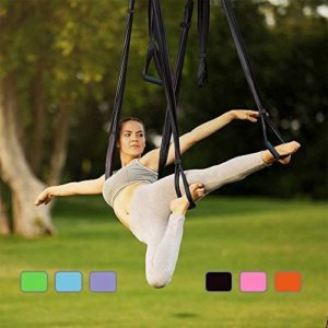 MQSS Aerial Yoga Hammock Silk, Trapeze for Yoga - Yoga Swing/Sling/Inversion Tool, Yoga Set for Air Yoga Inversion Exercises Ultra Strong Antigravity