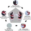 Soccer Goalkeeper Gloves Football Goalie Strong Grip Gloves with Double Wrist Protection and with Embossed Non-Slip Wear Resistant Latex Palm and Soft PU Hand Back for Youth,Adult - Image 4