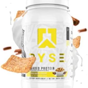 Ryse Core Series Loaded Protein | Build, Recover, Strength | 25g Whey Protein | Added Prebiotic Fiber and MCTs | Low Carbs & Low Sugar | 27 Servings (Cinnamon Toast)