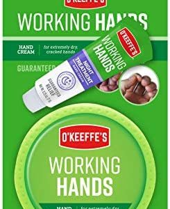 O'Keeffe's Working Hands Hand Cream, 3.4 Ounce Jar with Working Hands Night Treatment Hand Cream Sample