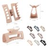 Beauty.H.C 8Pcs Large Hair Claw Clips Strong Hold Big Claw Clips for Thick Thin Long Hair No Slip Square Hair Clips for Women Girls, 4.1 Inch Jaw Clips Gifts - Image 2