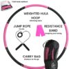 Fiteroc Weighted Fitness Hula Hoop Adult Beginner - Weighted Hula Hoop for Adults - Detachable and Portable - Exercise Holahoop with Jump Rope, Resistance Band and Carry Bag - Image 5
