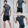 5 Pack Men’s Active Quick Dry Crew Neck T Shirts | Athletic Running Gym Workout Short Sleeve Tee Tops Bulk - Image 4