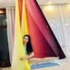 Aerial Yoga Swing Set Yoga Hammock Trapeze Sling Kit Extension Straps Antigravity Ceiling Hanging Yoga Sling Inversion Swing for Professional Beginners & Kids - Image 2