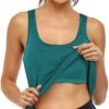 Cestyle Womens Tank Tops with Built in Bras Racerback Yoga Workout Sports Activewear - Image 2