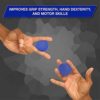 THERABAND Hand Exerciser, Stress Ball For Hand, Wrist, Finger, Forearm, Grip Strengthening & Therapy, Squeeze Ball to Increase Hand Flexibility & Relieve Joint Pain, Blue, Firm - Image 4
