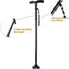 Folding Walking Cane with LED Light by Ohuhu, Adjustable Canes and Walking Stick with Carrying Bag for Men and Women Sturdy and Lightweight Portable Folding Walking Cane for Fathers Mothers Gifts - Image 7