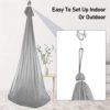 Bisonic Aerial elastic Yoga Hammock - Yoga Swing for Antigravity Yoga, Inversion Exercises, Improved Flexibility & Core Strength - Extension Straps, Carabiners and Pose Guide Included ï¼ˆRed,5x2.8Mï¼‰ - Image 3