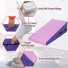 Gymnastics Mat 48”X24”X14” Incline Tumbling Mats for Home Gym, Folding Exercise Mat with Non-Slip PVC Surface & Handles, Cheese Wedge Mat for Kid Adults Workout - Image 5