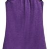 Hibelle Womens Scoop Neck Cute Racerback Yoga Workout Tank Top - Image 2