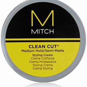 Paul Mitchell MITCH Clean Cut Styling Cream for Men, Medium Hold, Semi-Matte Finish, For All Hair Types + Short to Medium Hair, 3 oz.
