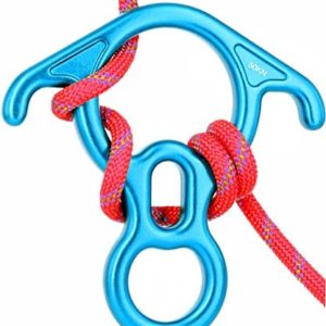 Bassizo 50KN Rescue 8 with Ears, Figure 8 Descender Belaying and Rappelling Climbing Gear for Rope Peak Rescue Rock Tree Training Outdoor Aerial Yoga 7075 Aluminum Alloy