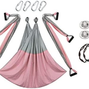 Newmind Aerial Yoga Hammock with Carabiner Tool Fitness for Pilates Adult Gymnastics Exercise