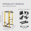 HULKFIT Pro Series 2.35" x 2.35" Power Cage Squat Rack - Multi Color - Image 4