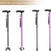 BeneCane Walking Cane Adjustable Cane Flexible Walking Cane with LED Light Lightweight Sturdy Portable Walking Stick - Balancing Mobility Aid for Men Women Seniors Comfortable Handle(Pink) - Image 7