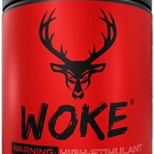 Bucked Up - Woke - HIGH STIM Pre Workout - Best Tasting - Focus Nootropic, Pump, Strength and Growth, 30 Servings (Blue Raz)