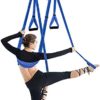 Chenxy Aerial Yoga Swing Set Yoga Hammock Trapeze Swing Trapeze Yoga Kit Flying Yoga Inversion Tool Antigravity Ceiling Hanging Yoga Sling Adult Kids Arial Door Yoga Swing Home Gym Hanging Swing - Image 6