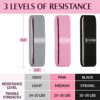 GYMB Resistance Band Set - Non Slip Cloth Exercise Bands to Workout Glutes, Thighs & Legs - Includes Booty Band Training Videos for Gym & Home Fitness, Yoga, Pilates for Men/Women - 3 Levels - Image 2