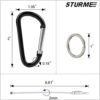 STURME 2" Aluminum D Ring Carabiners Clip D Shape Spring Loaded Gate Small Keychain Carabiner Clip Set Outdoor Camping Mini Lock Snap Hooks Spring Link Key Chain Durable Improved 24 PCS - Image 2