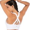 RUNNING GIRL Sports Bra for Women, Criss-Cross Back Padded Strappy Sports Bras Medium Support Yoga Bra with Removable Cups - Image 3