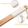 Leotruny 100% Natural Exfoliating Loofah with Long Wooden Handle Shower Back Brush (Off-White (2 Pack)) - Image 4