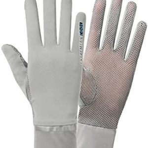 Reflective Mesh Driving Gloves for Women Summer Anti-UV Protection Sunscreen 2 Fingers Flip Touchscreen Cooling Breathable Gloves Cycling Riding Full Palm Sport Non-Slip Grip Motorcycle Golf Mittens