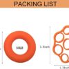 OVERNEWS Hand Strengthener, Finger Grip Exerciser, Therapy Rings for Strength Wrist Trainer (Orange) - Image 6