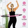 Fiteroc Weighted Fitness Hula Hoop Adult Beginner - Weighted Hula Hoop for Adults - Detachable and Portable - Exercise Holahoop with Jump Rope, Resistance Band and Carry Bag - Image 4