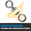 Dr.Fish Fishing Swivels Barrel Swivels, Rolling Swivels Stainless Steel Swivels Fishing Tackles Black Nickel 30Lb to1500 Lb - Image 6
