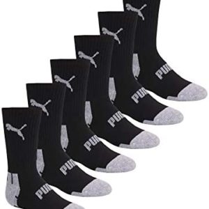 PUMA boys 6 Pack Crew Cut Socks