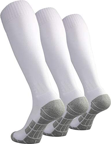 CWVLC Soccer Socks (1/3/5 pairs) Team Sport Knee High Socks for Adult Youth Kids
