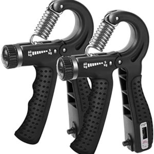 Hxusxjun Grip Strength Trainer,Adjustable Resistance Hand Grip Strengthener 11-132Lbs (5-60kg) with Non-Slip Gripper,Hand Forearm Exerciser for Muscle Building and Injury Recovery