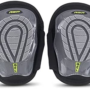 AWP Gel Stabilizer Flooring, Roofing, Decking Non-Skid Knee Pads with Dual Layer Padding and Shock Stabilizer Caps | One Size